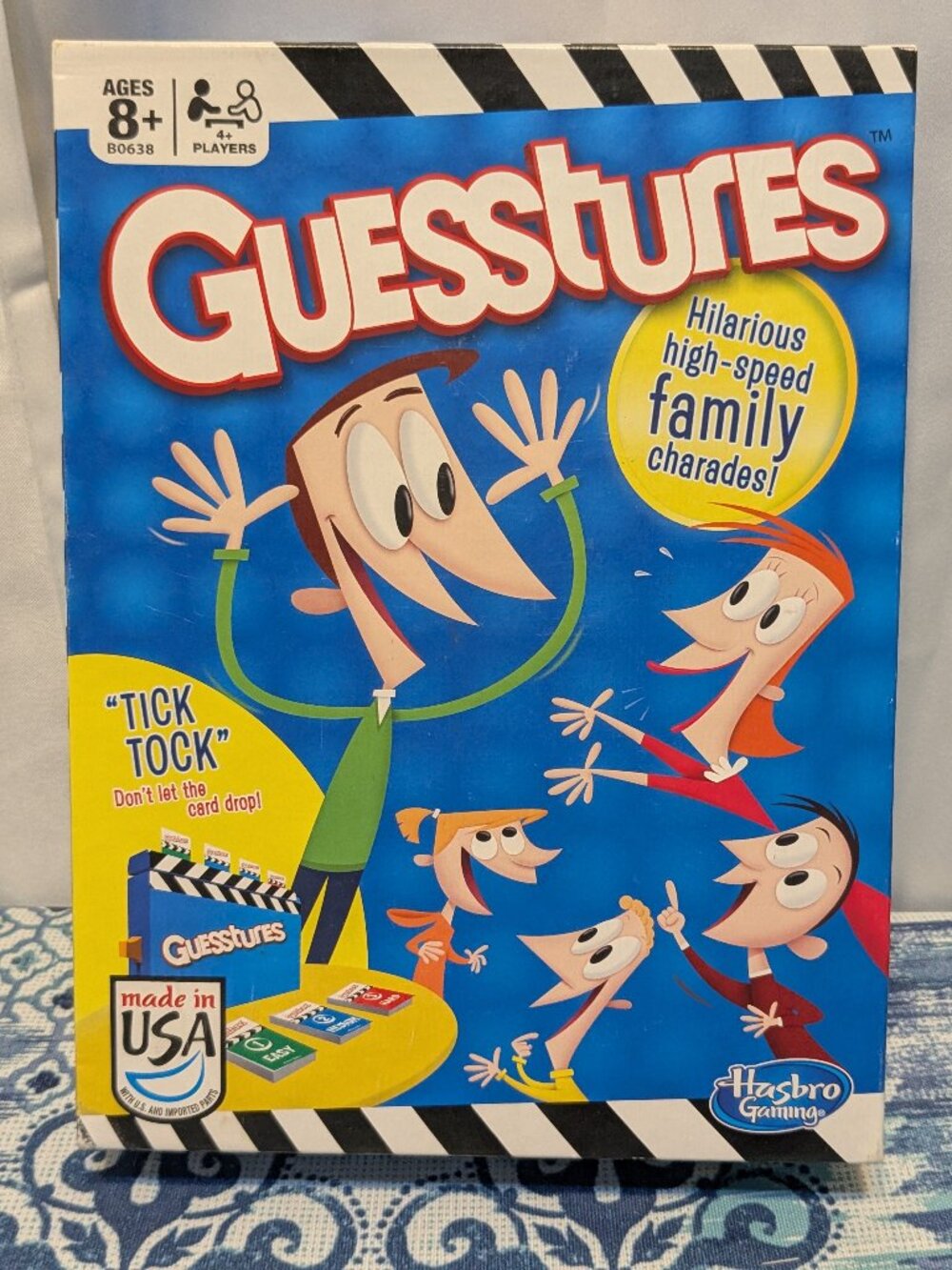 NEW Guesstures Charades Board Game Family Fun From Hasbro COMPLETE 2014 age 8+